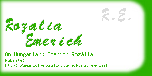 rozalia emerich business card